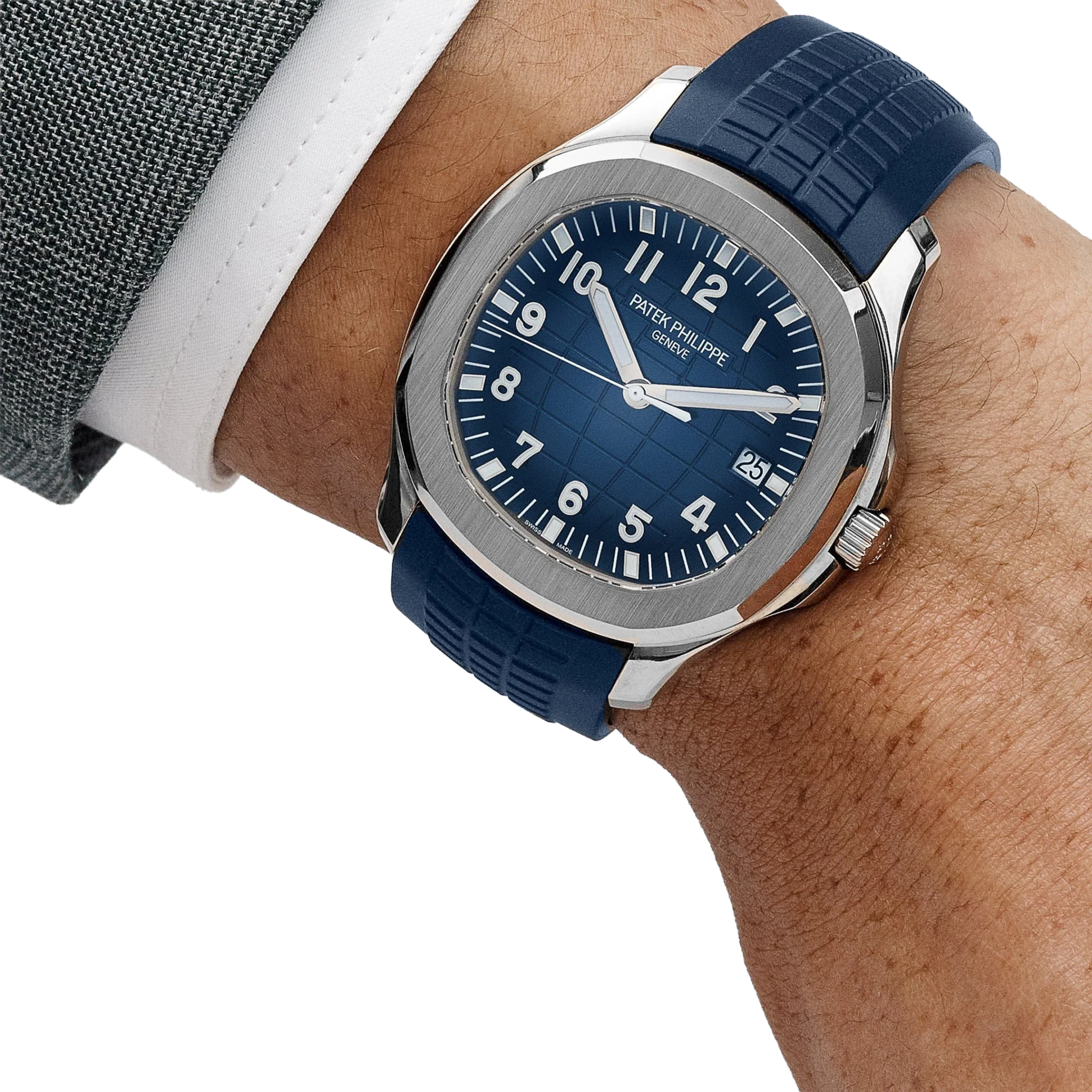 Patek Philippe Aquanaut 42mm 5168G-001 White Gold Blue Dial - Image 3