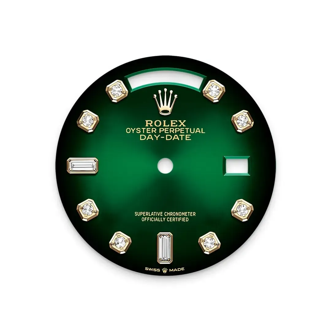 Rolex Day-Date President 36mm Yellow Gold 128348RBR Green - Image 8