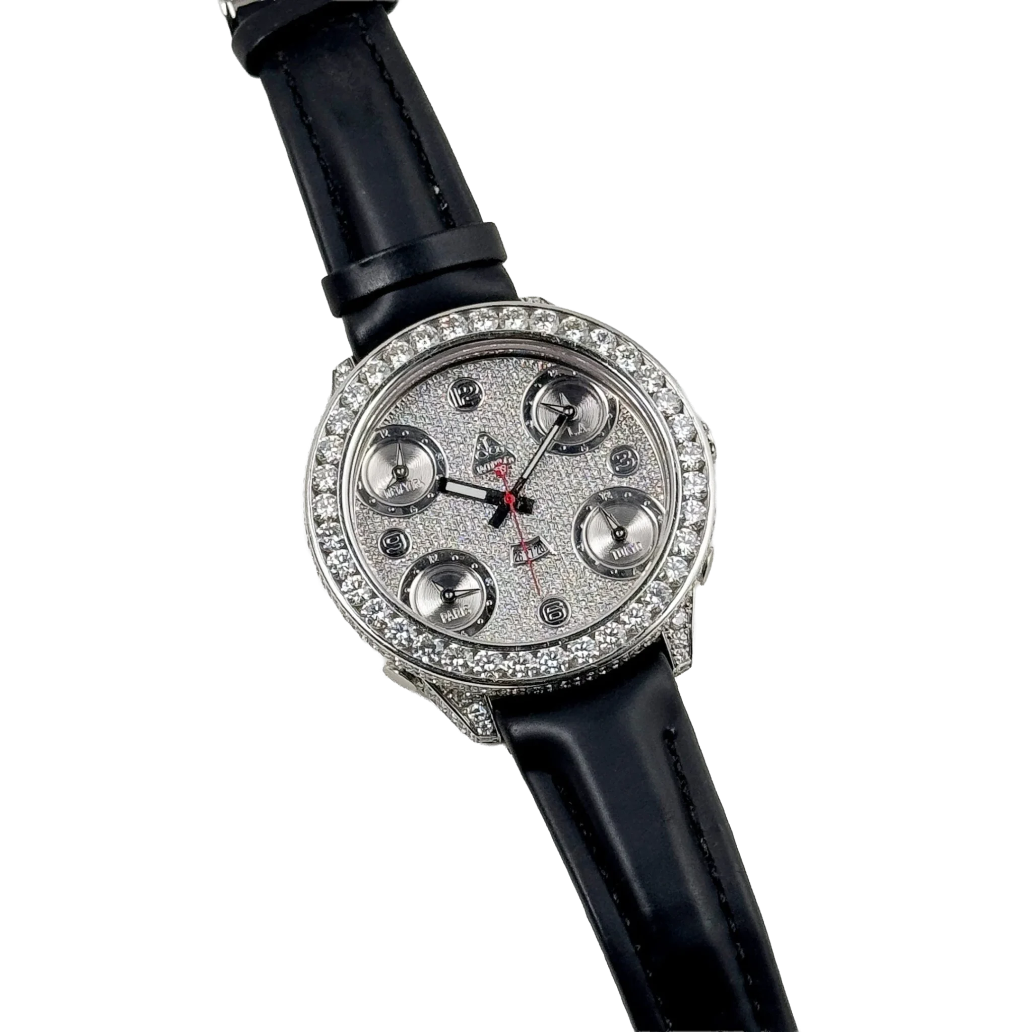 Jacob & Co. Five Time Zone Steel Diamond 40mm JCM-30 - Image 3