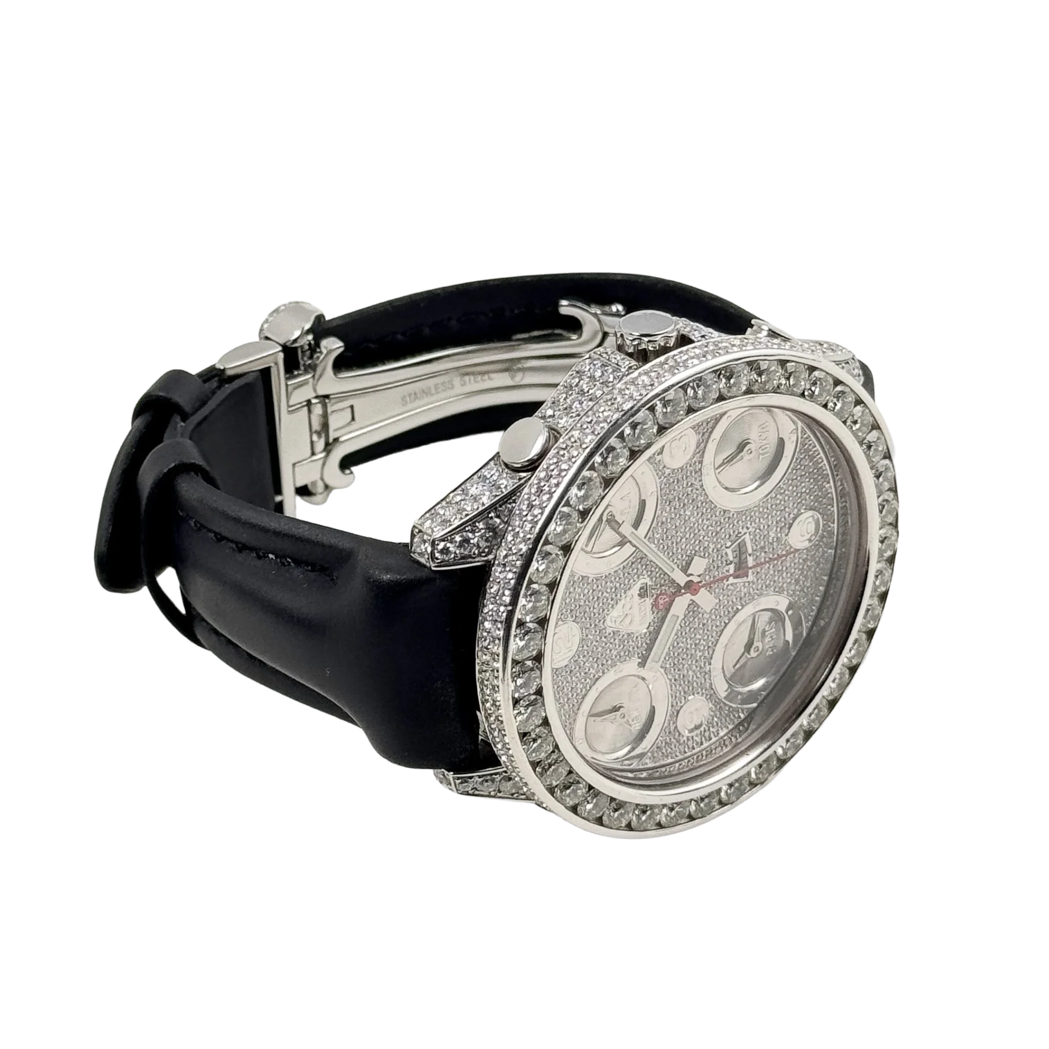 Jacob & Co. Five Time Zone Steel Diamond 40mm JCM-30 - Image 5