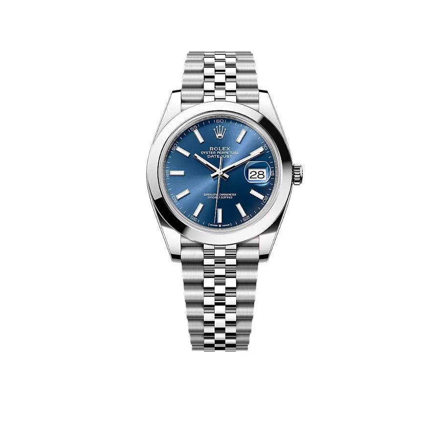 Rolex Datejust Oyster 41 mm Oystersteel Blue Dial 126300-0002