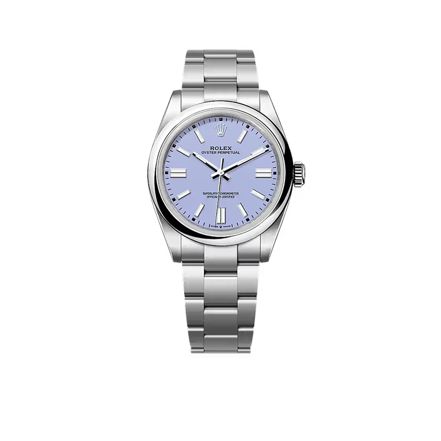 Rolex Oyster Perpetual 41mm Stainless Steel Lavender Dial Men Watch 134300-0012 New 2025