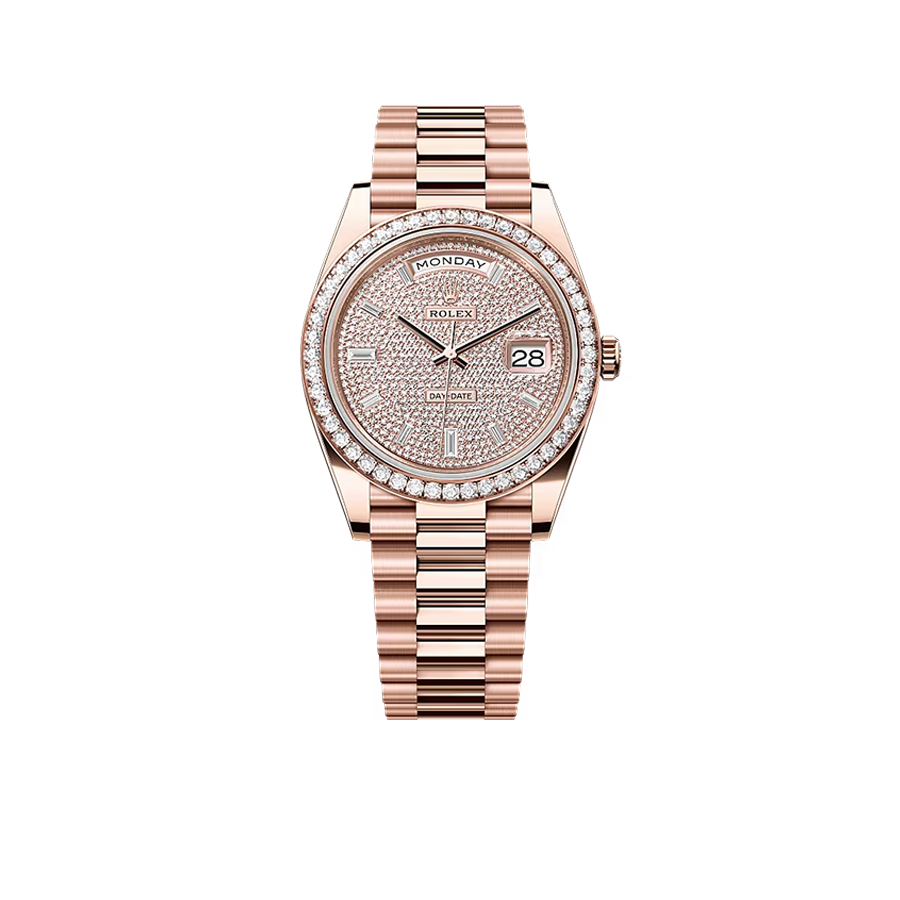 Rolex Day-Date 40 228345RBR Rose Gold Diamond Dial Diamond Bezel New 228345rbr-0002
