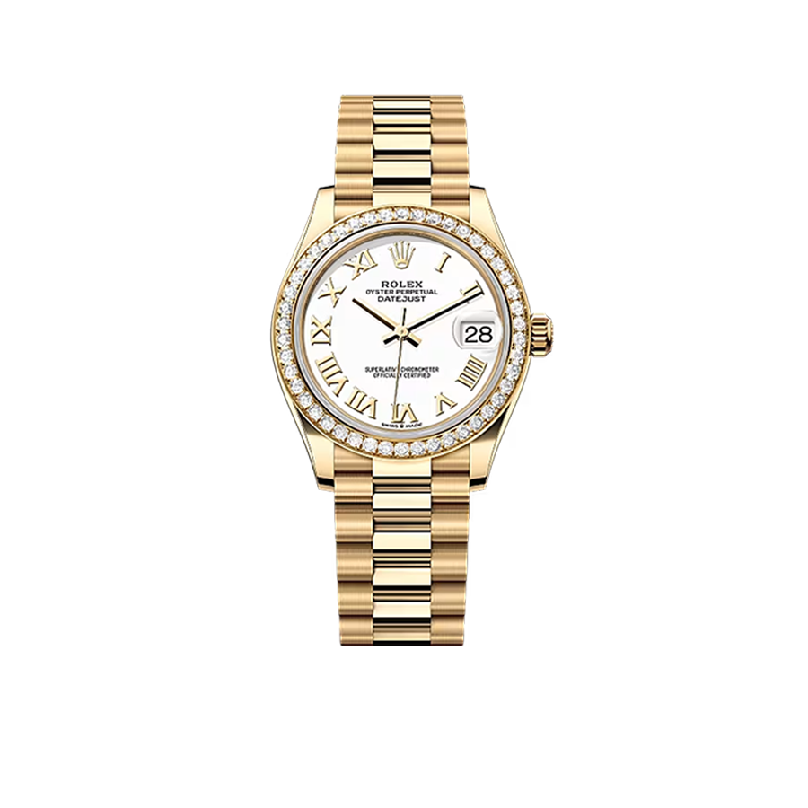 Rolex Datejust 31mm White Dial, 18kt Yellow Gold 278288