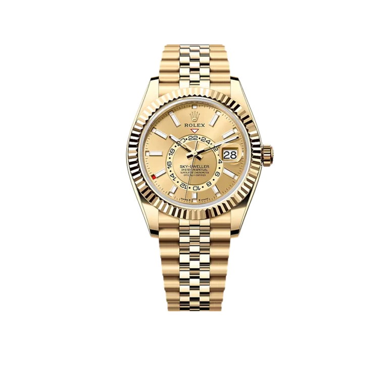 Rolex Sky-Dweller 42mm Oyster Yellow Gold 336938 Champagne-colour