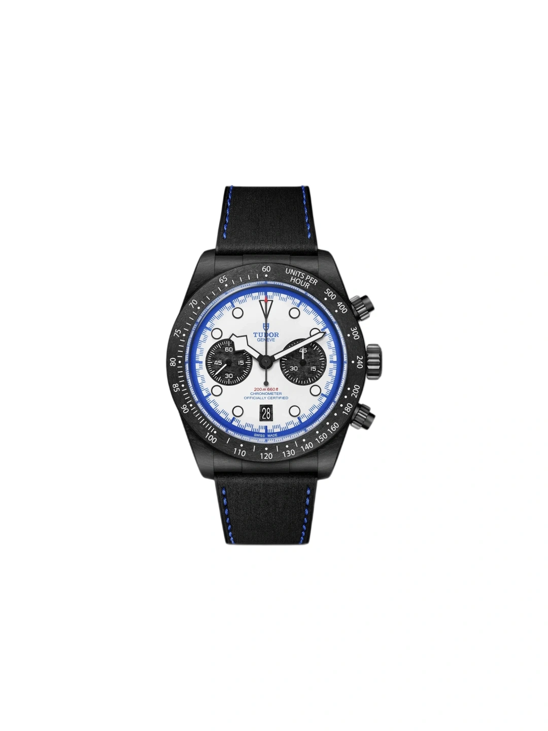 Tudor 79377KN White 42mm Chrono Carbon Composite Fabric Strap Round