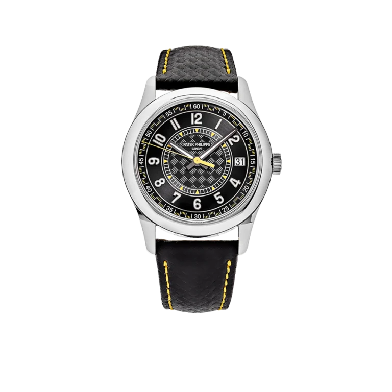 Patek Philippe Calatrava 40mm 6007G-001 White Gold Black Dial Yellow Accents