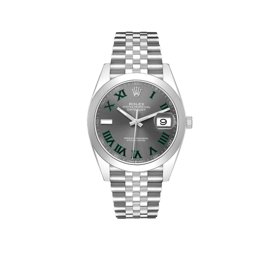 Rolex Datejust 41mm Wimbledon Dial Steel Mens Watch 126300