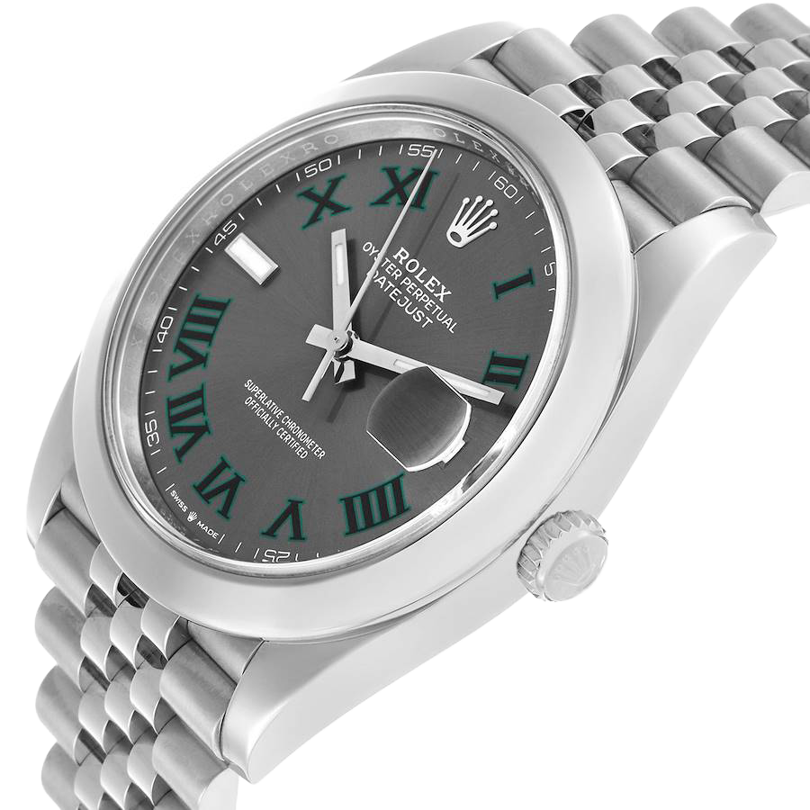 Rolex Datejust 41mm Wimbledon Dial Steel Mens Watch 126300 - Image 4
