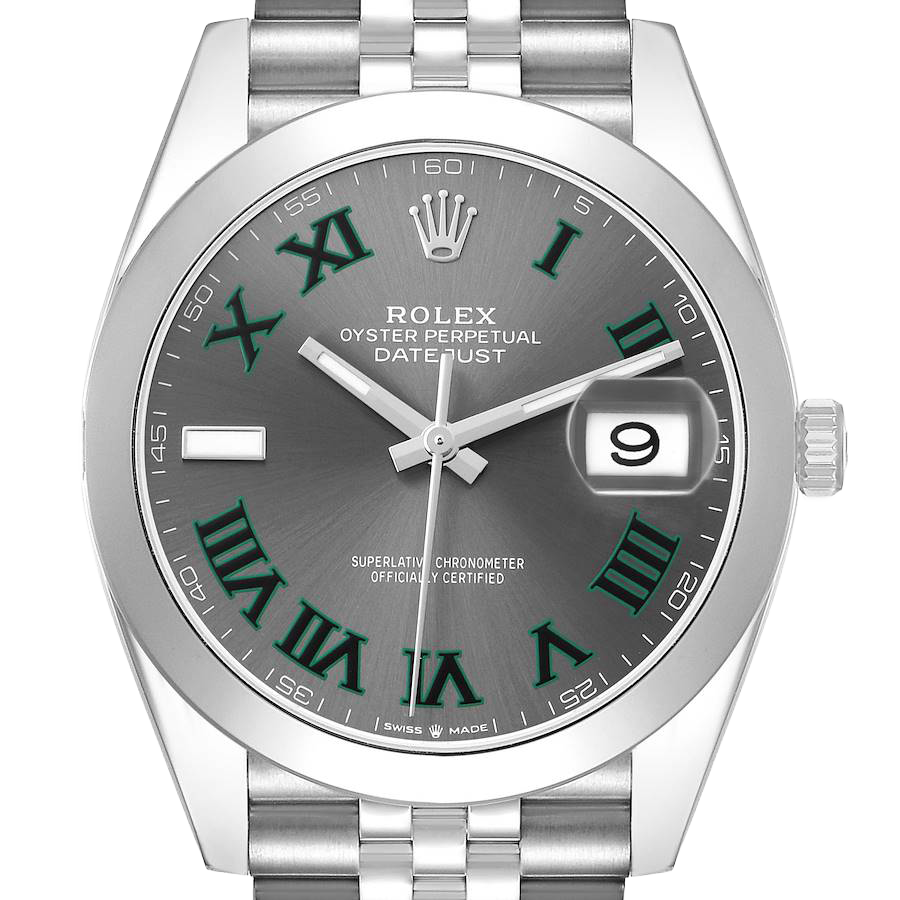 Rolex Datejust 41mm Wimbledon Dial Steel Mens Watch 126300 - Image 2