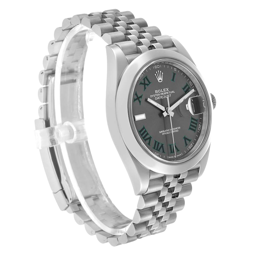 Rolex Datejust 41mm Wimbledon Dial Steel Mens Watch 126300 - Image 3