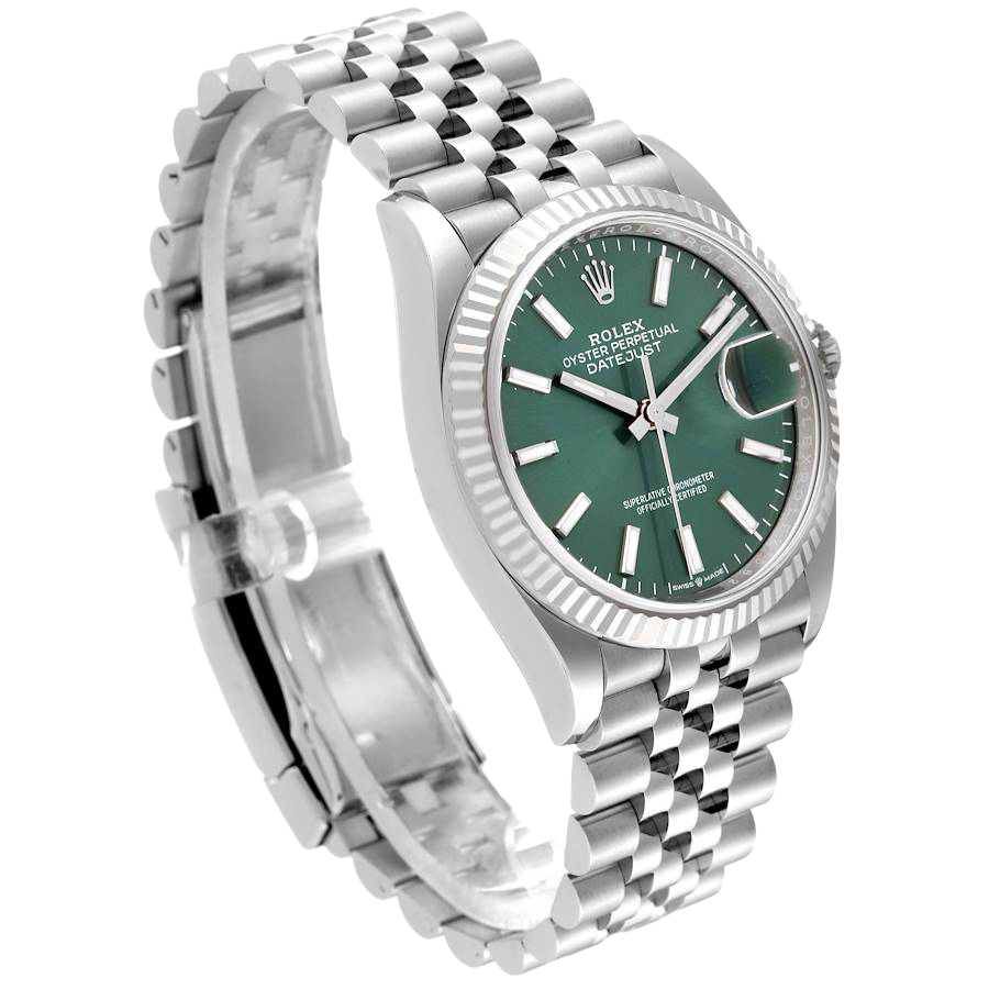 Rolex Datejust 36mm Stainless Steel Mint Green Dial Jubilee 126234 - Image 3