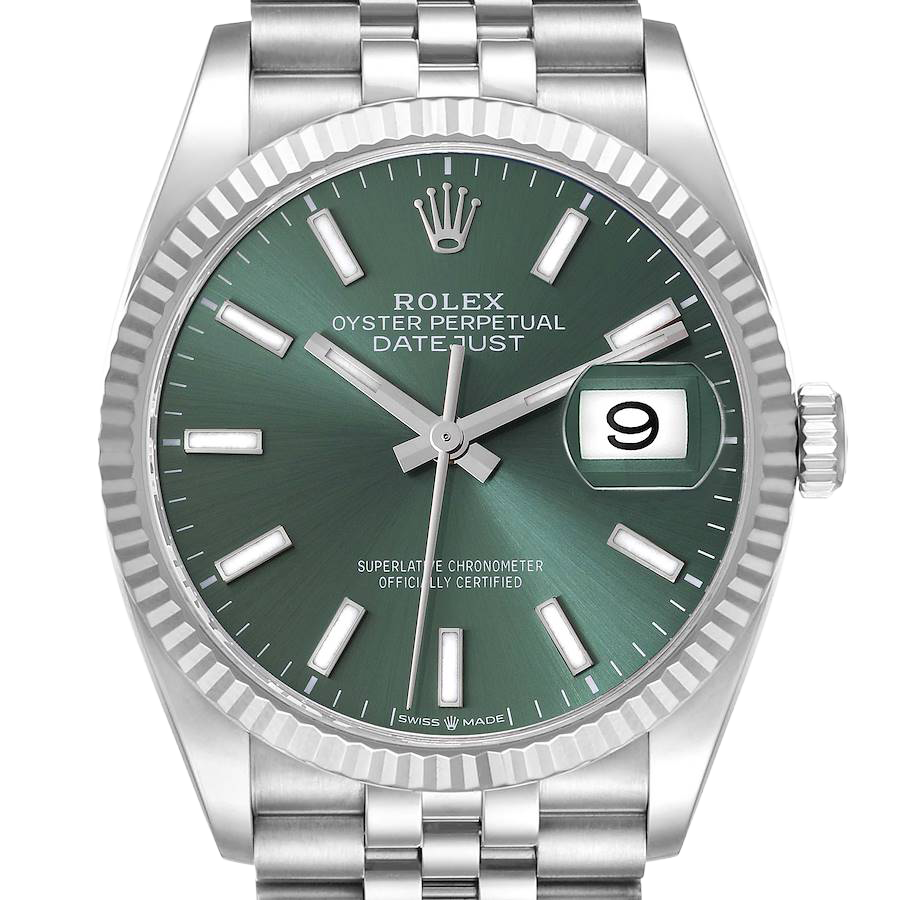 Rolex Datejust 36mm Stainless Steel Mint Green Dial Jubilee 126234 - Image 2