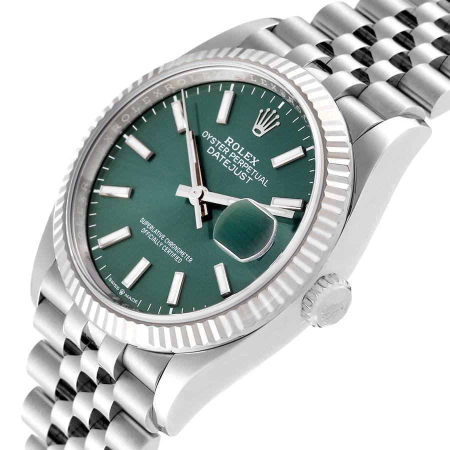 Rolex Datejust 36mm Stainless Steel Mint Green Dial Jubilee 126234 - Image 4
