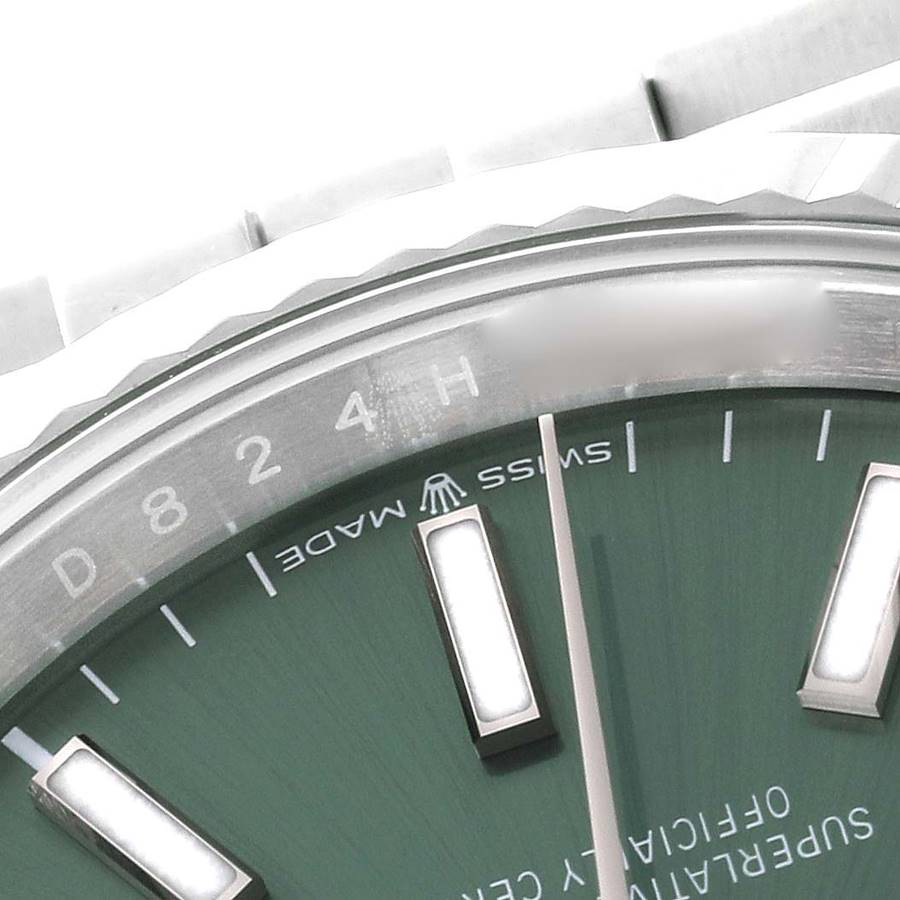 Rolex Datejust 36mm Stainless Steel Mint Green Dial Jubilee 126234 - Image 7
