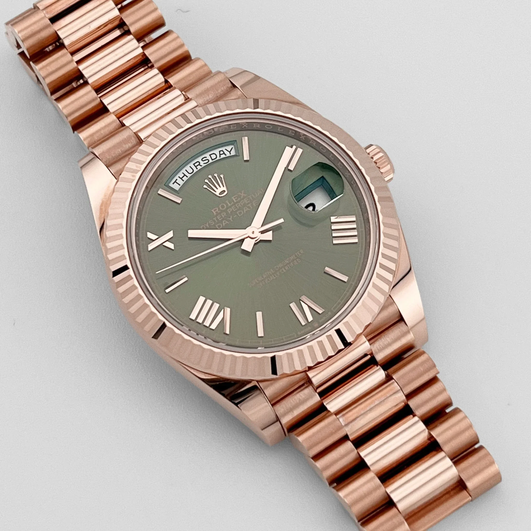 Rolex Day-Date Oyster Everose gold 40mm Green Olive 228235 - Image 3