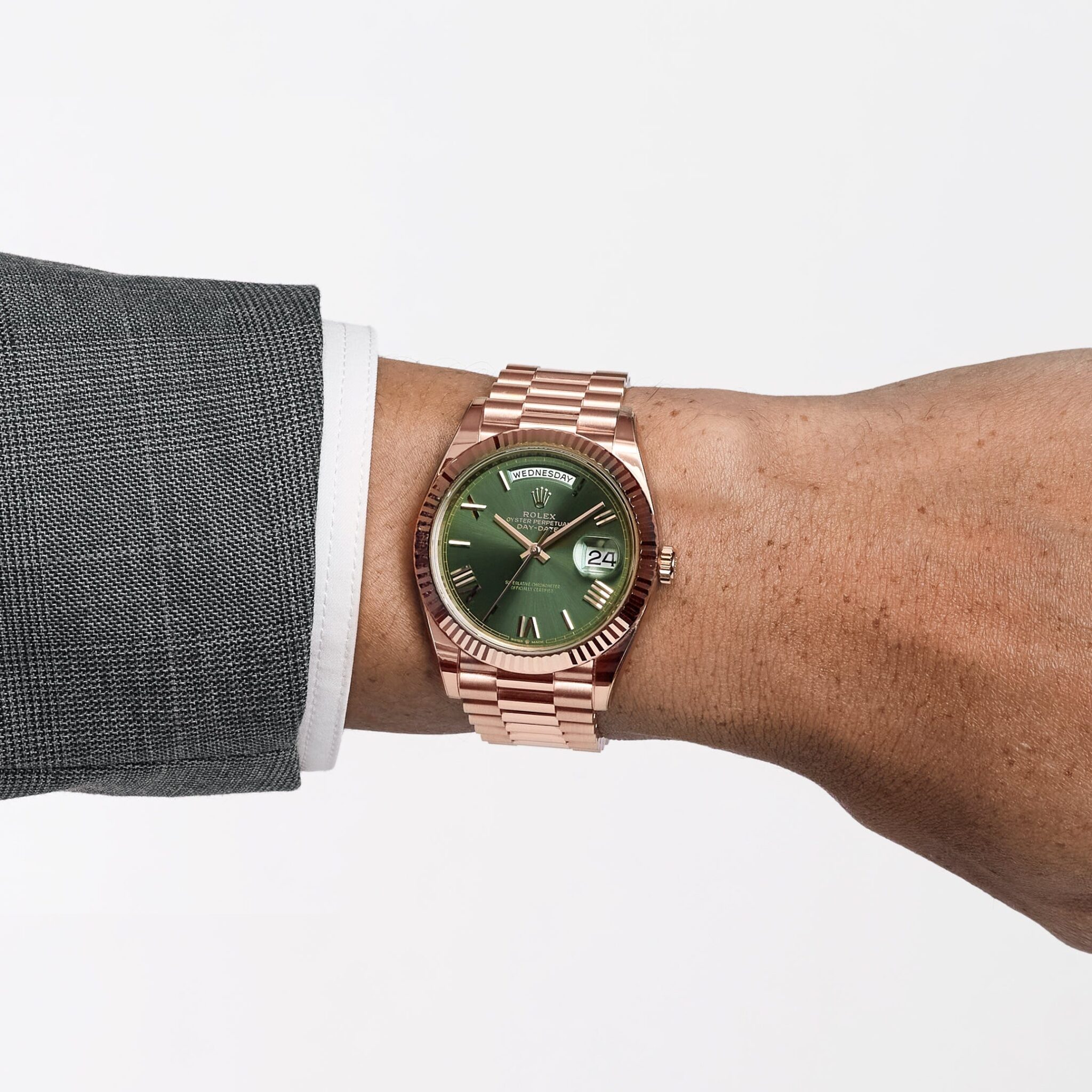 Rolex Day-Date Oyster Everose gold 40mm Green Olive 228235 - Image 2