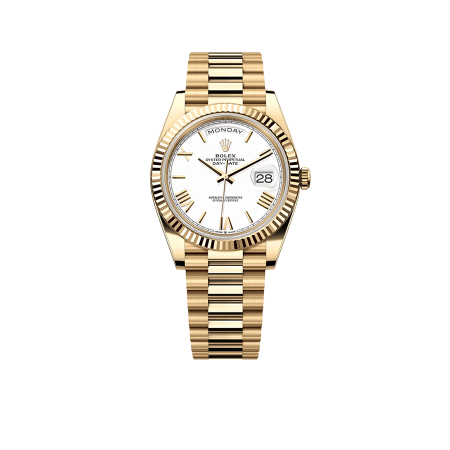 Rolex Day-date 40mm President Yellow Gold White Roman Numerals Dial 228238-0042