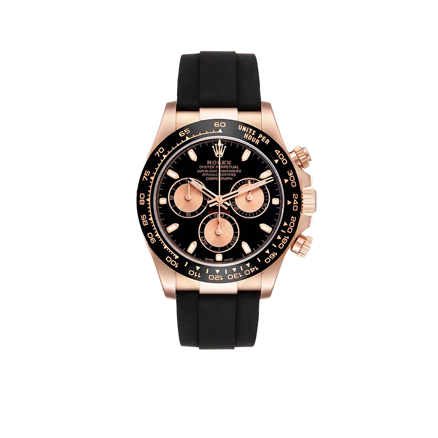 Rolex Cosmograph Daytona 40mm Rose Gold Oysterflex Mens Watch 116515LN