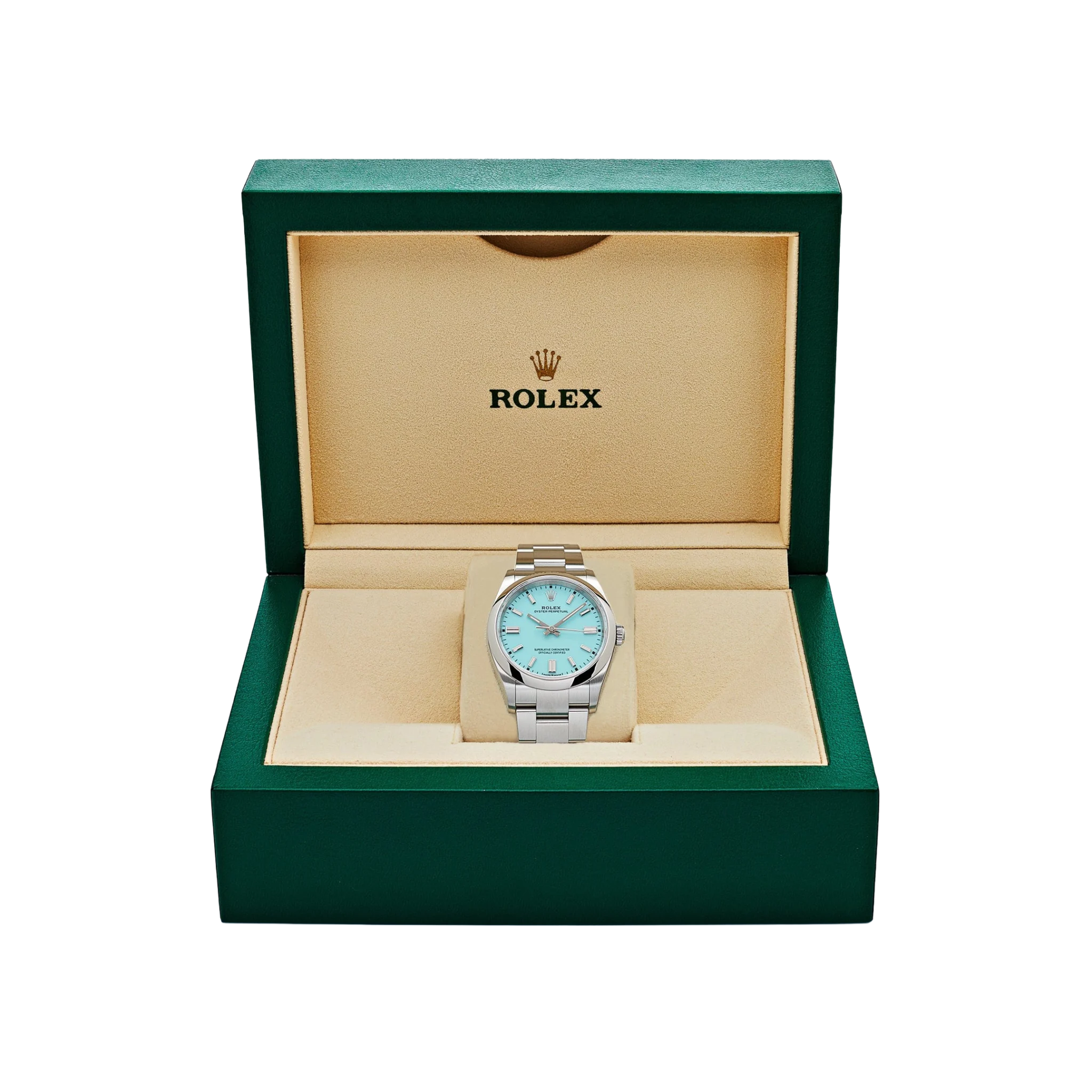 Rolex Oyster Perpetual 41mm Stainless Steel Turquoise Dial 124300-0006 - Image 2