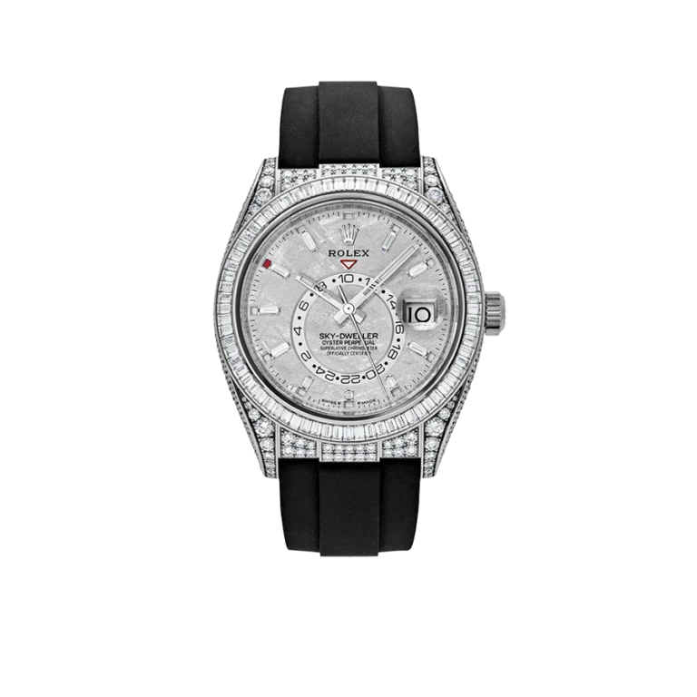 Rolex Sky-Dweller 42mm 18K White Gold Meteorite Dial Diamond Watch 326259TBR