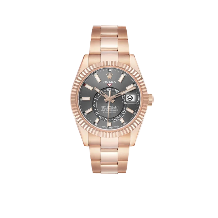 Rolex Sky-Dweller 42mm Rose Gold Slate Dial Mens Watch 326935