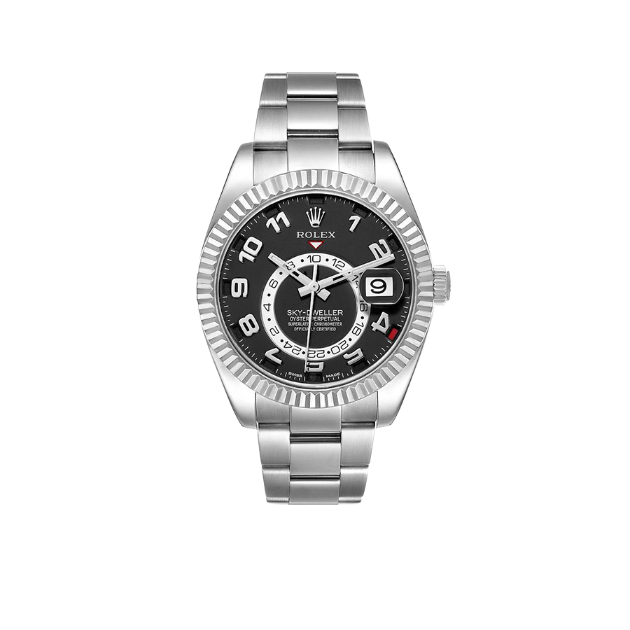 Rolex Sky-Dweller 42mm White Gold Black Dial Mens Watch 326939
