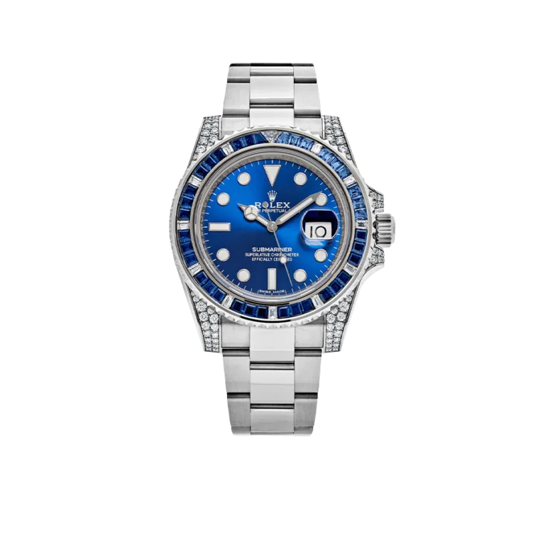 Rolex Submariner Date 40mm 116659SABR White Gold Blue Dial Sapphire Diamond Bezel
