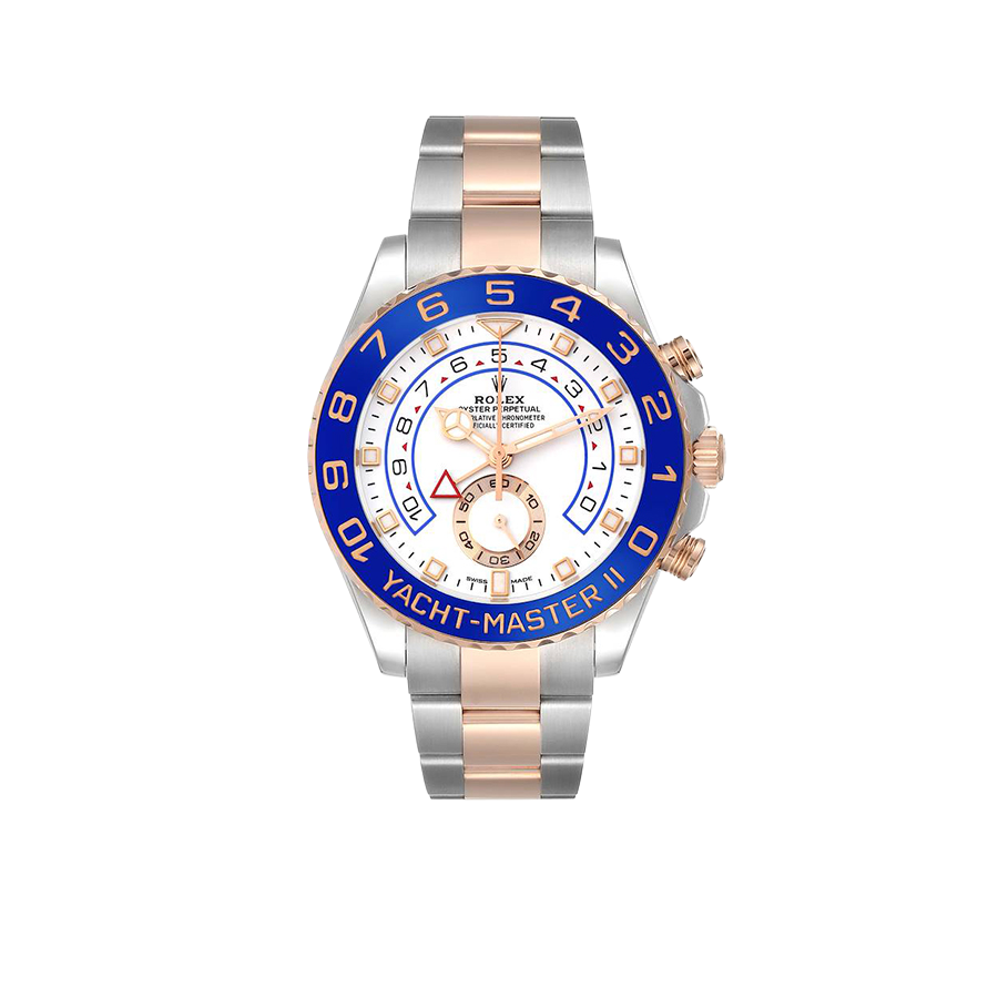 Rolex Yachtmaster II 44mm Steel Rose Gold Mens Watch 116681