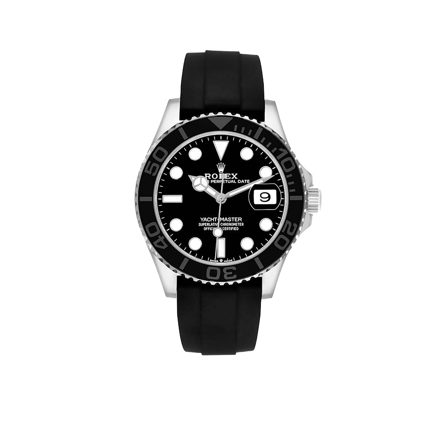 Rolex Yachtmaster 42mm White Gold Oysterflex Bracelet Mens Watch 226659
