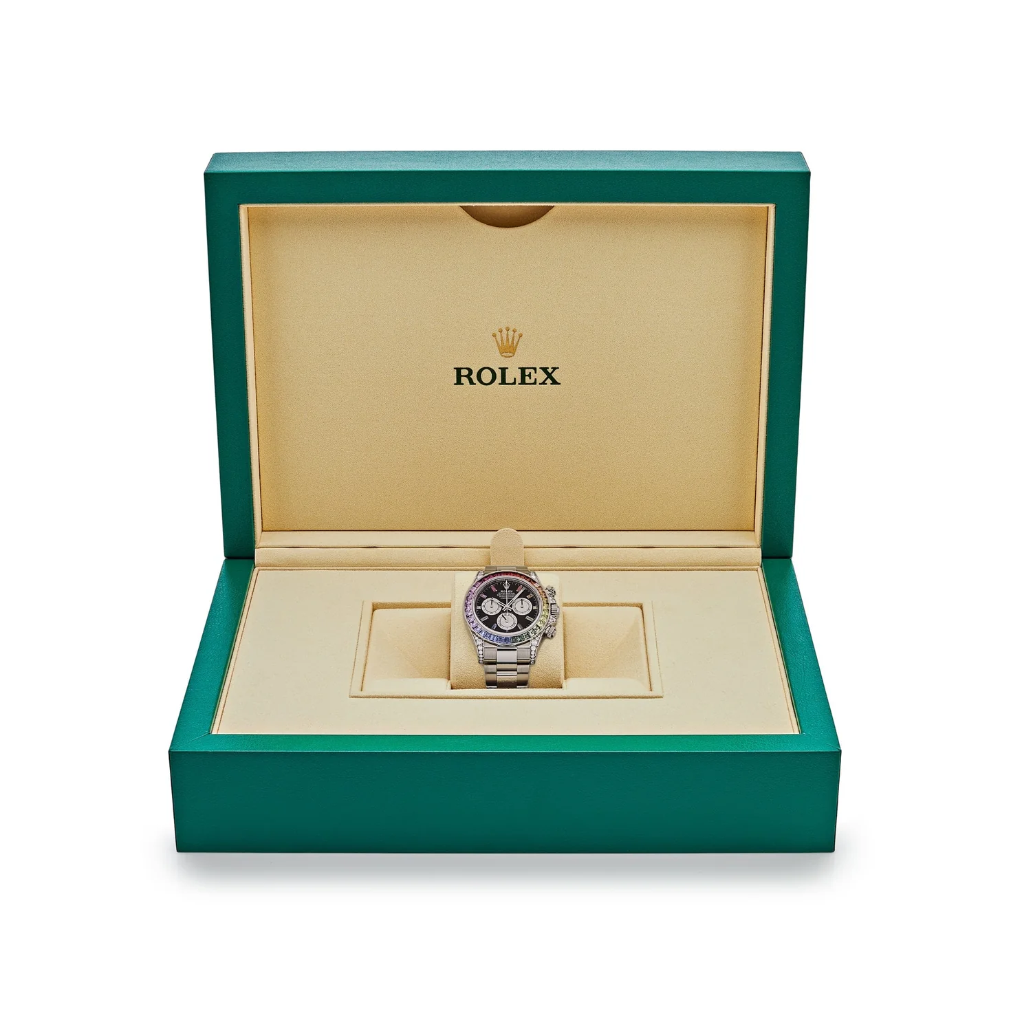 Rolex Daytona 40mm 116599RBOW Rainbow White Gold Black Dial - Image 6