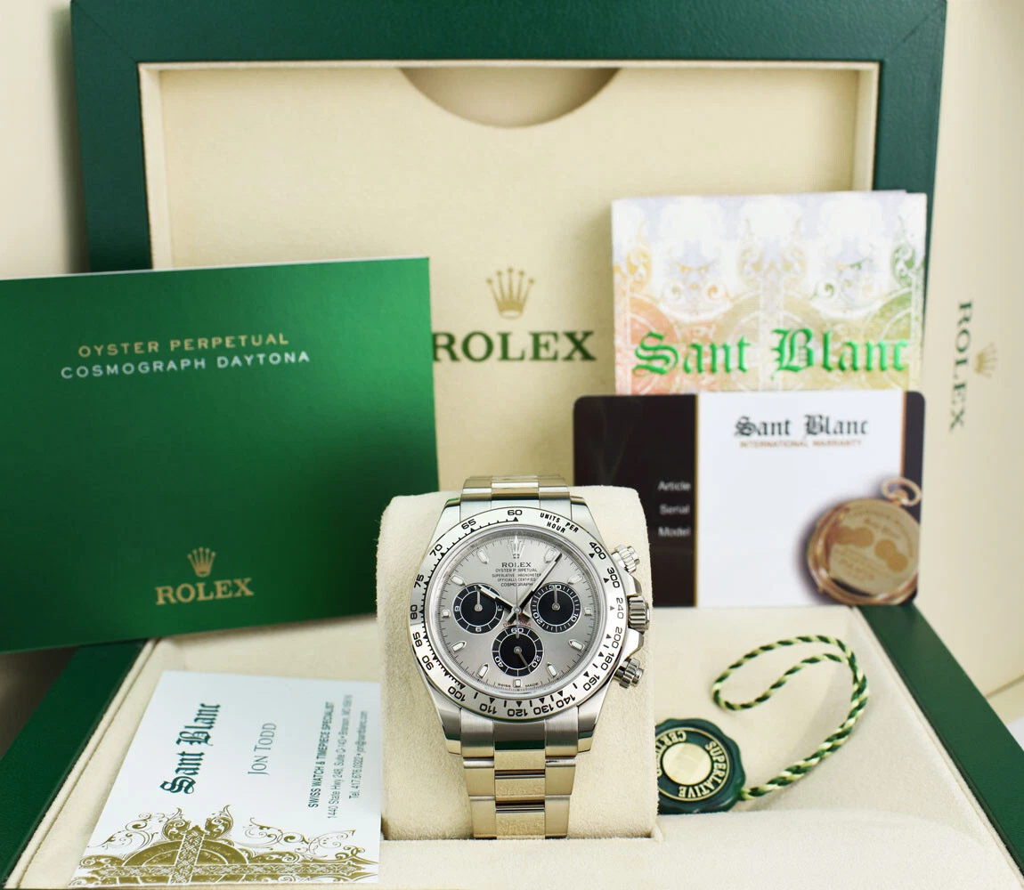 Rolex Daytona 40mm White Gold Ghost Panda Dial 116509 - Image 8