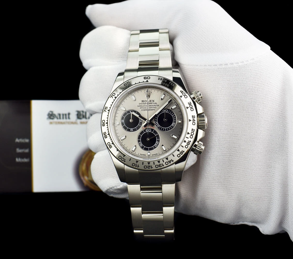 Rolex Daytona 40mm White Gold Ghost Panda Dial 116509 - Image 3