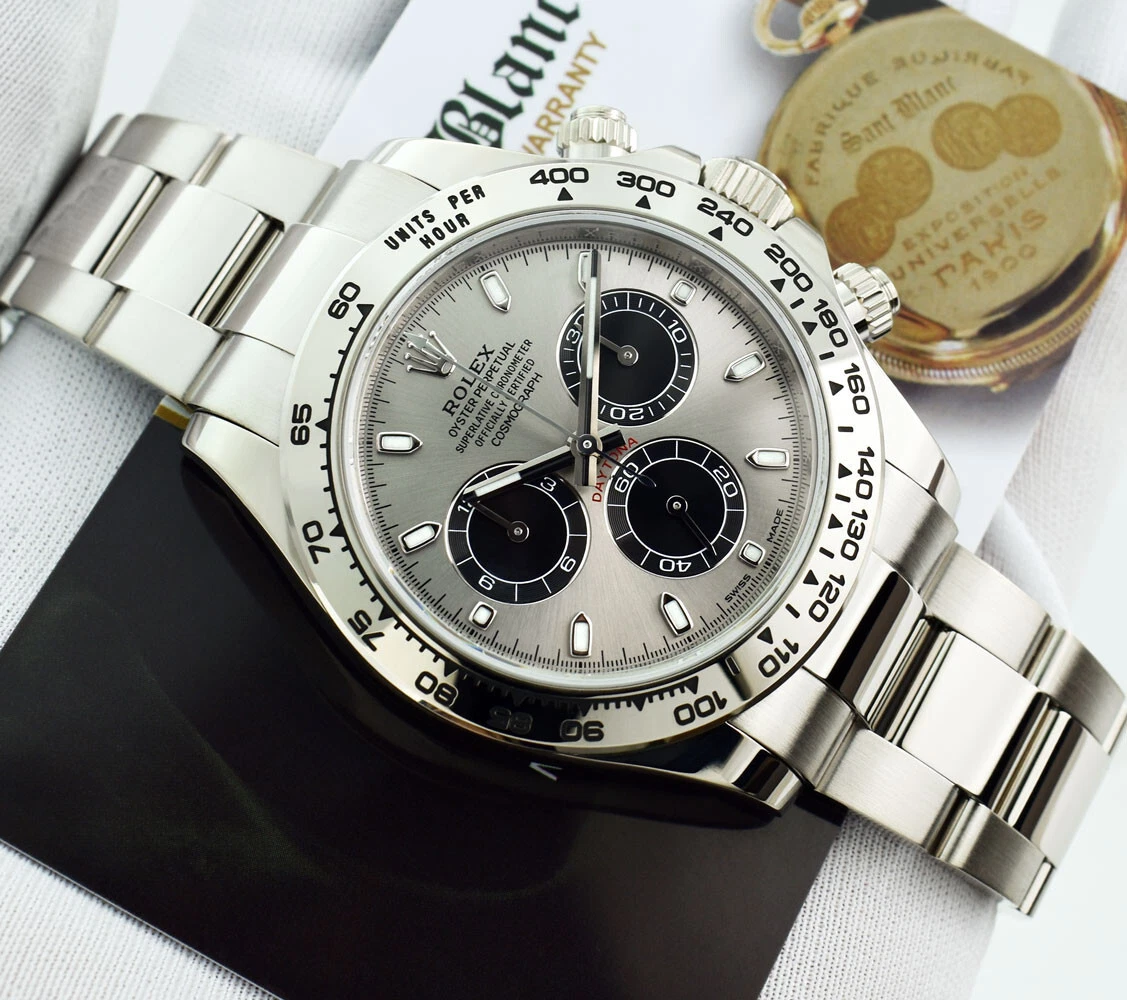 Rolex Daytona 40mm White Gold Ghost Panda Dial 116509 - Image 5