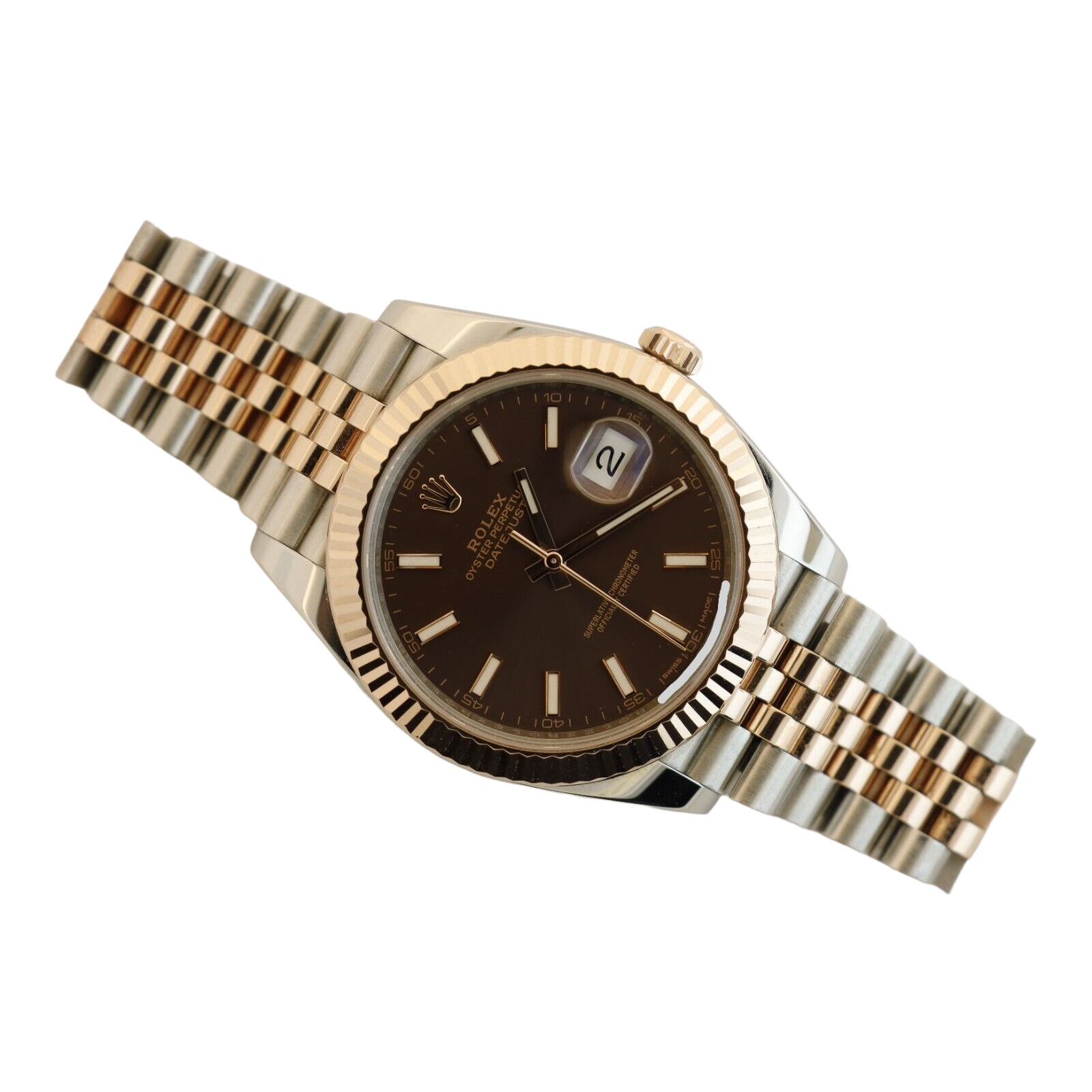Rolex Datejust 41mm Steel & Everose Gold Chocolate 126331-0002 - Image 6