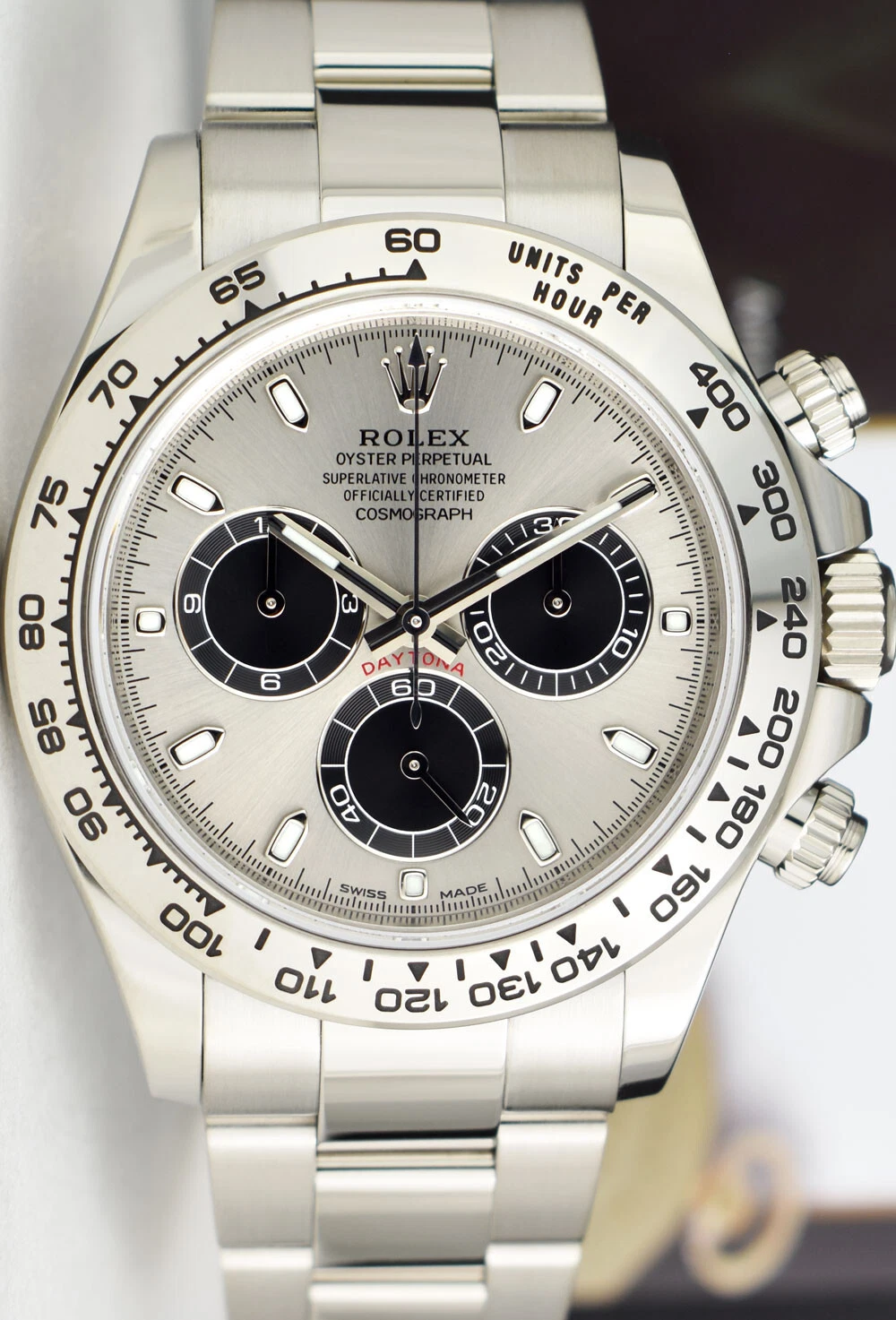 Rolex Daytona 40mm White Gold Ghost Panda Dial 116509 - Image 4