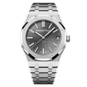 AudemarsPiguet 15510ST Gray 41mm Stainless Steel Stainless Steel Bracelet Stainless Steel Bezel