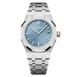 AudemarsPiguet 15550ST Ice Blue 37mm Stainless Steel Case Stainless Steel Bracelet Octagonal Bezel