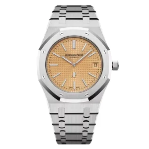 AudemarsPiguet 15202BC Champagne Gold Dial 39mm Date White Gold Bracelet White Gold Bezel
