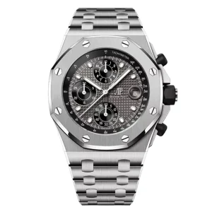 AudemarsPiguet 26238TI Gray 42mm Chronograph Titanium Bracelet Titanium Bezel