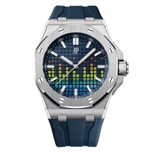 AudemarsPiguet 15600TI Blue Color Palette 43mm Tone Equalizer Rubber Titanium