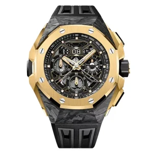 AudemarsPiguet 26650TI Titanium 44mm Skeleton Tourbillon Chronograph Rubber Strap Octagonal