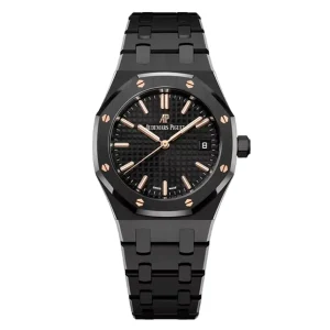 AudemarsPiguet 77350CE Black 34mm Date Display Ceramic Bracelet Ceramic Bezel