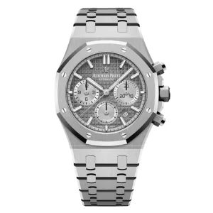 AudemarsPiguet 26315ST Silver Gray 38mm Chronograph Stainless Steel Bracelet Octagonal Bezel