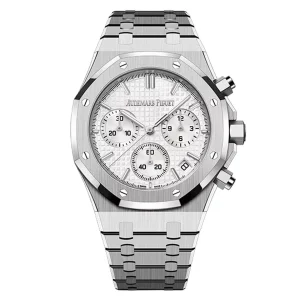 AudemarsPiguet 26240ST Silver 41mm Chronograph Stainless Steel Bracelet Stainless Steel Bezel