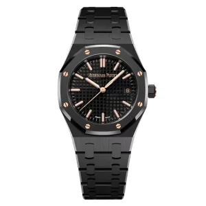 AudemarsPiguet 77350CE Black 34mm Large Checkered Pattern Ceramic Bracelet Ceramic Bezel