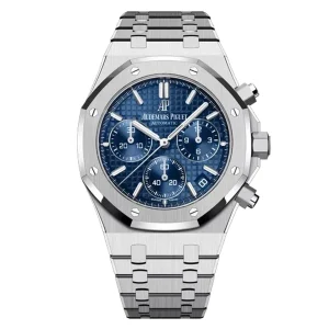 AudemarsPiguet 26239BC Blue 41mm Chronograph White Gold Bracelet Octagonal Bezel