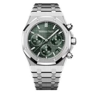AudemarsPiguet 26240ST Green 41mm Chronograph Stainless Steel Bracelet Stainless Steel Bezel