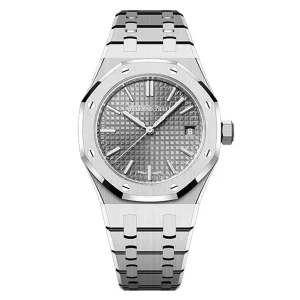 AudemarsPiguet 15550ST Gray 37mm Stainless Steel Stainless Steel Bracelet Octagonal Bezel