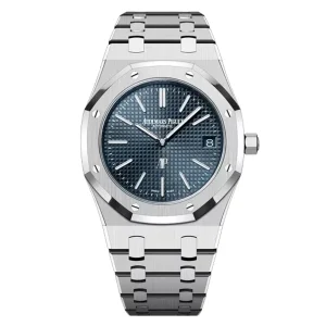 AudemarsPiguet 16202ST Blue 39mm Automatic Mechanical Stainless Steel Bracelet Octagonal Bezel